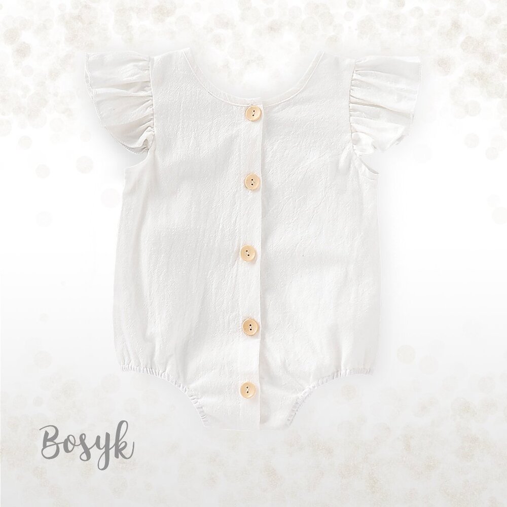 NEW -Short Sleeve Ruffle Romper Bodysuit Baby Girl -Outfit Romper Bodysuit Girls